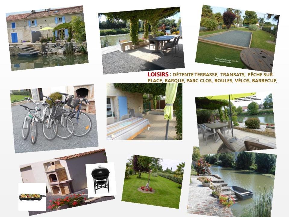 Marais Poitevin Bord Riviere Peche ,Barque, Velos, Wifi, Linge, Cheminee, Cuisine, Terrain De Boules La Taillee Exterior foto